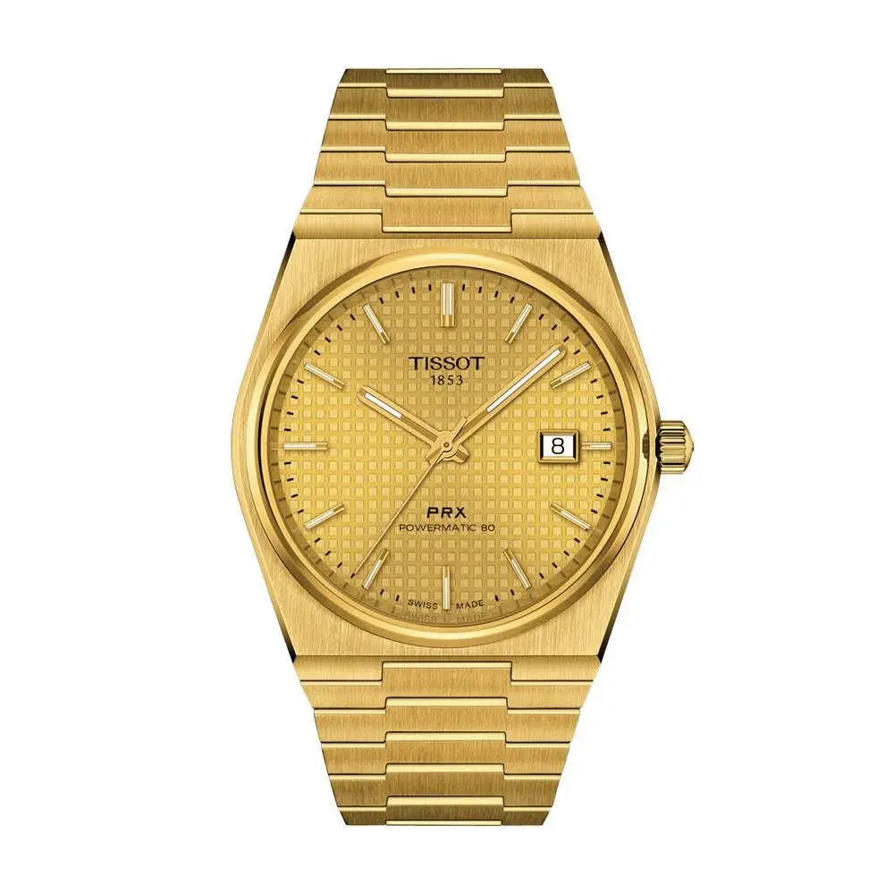 Prx Powermatic Champagne / Stainless Steel Champagne Dial Wristwatch T1374073302 by Tissot