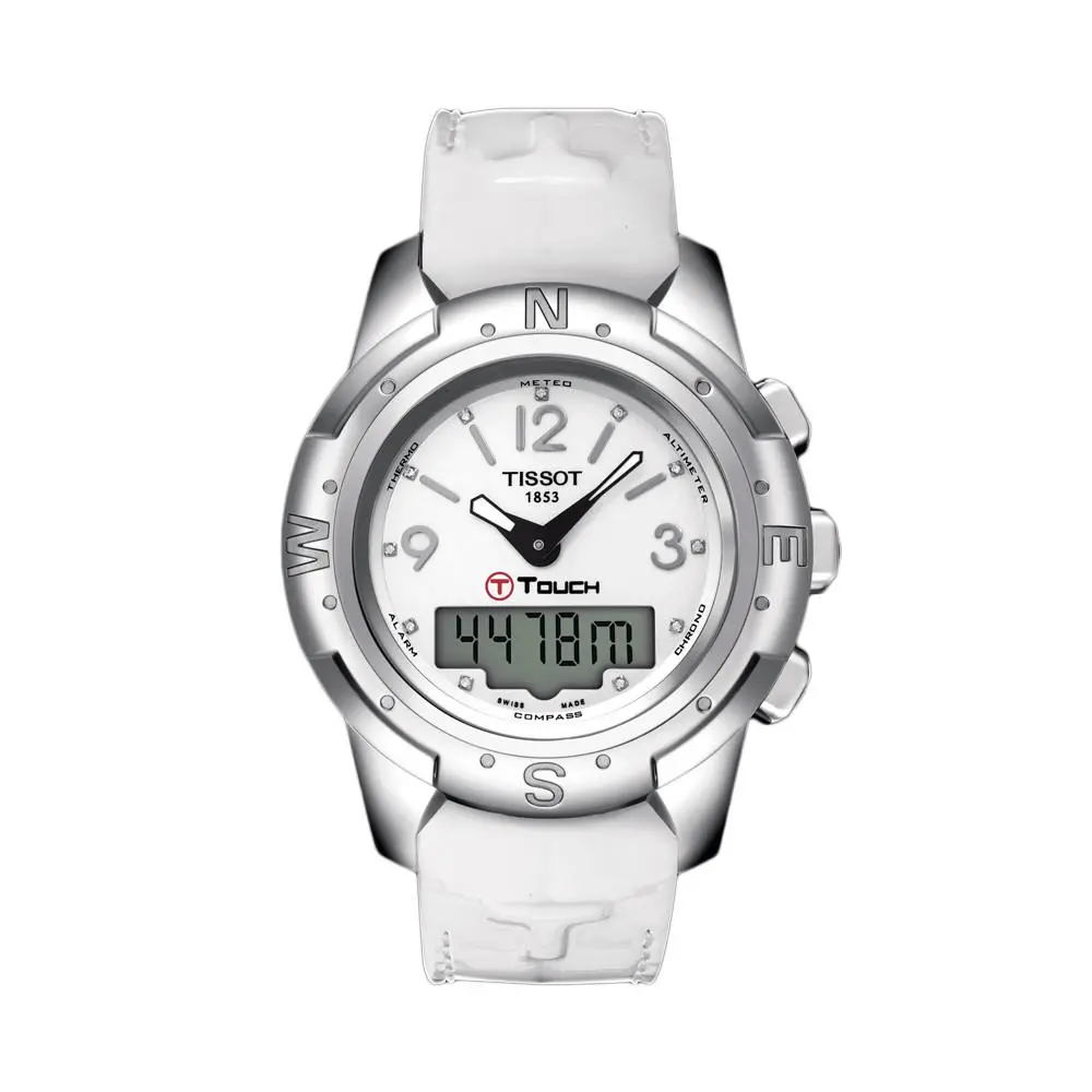 T-touch II Titanium | White Dial T-touch II Titanium White Dial Wristwatch T0472204711100 by Tissot