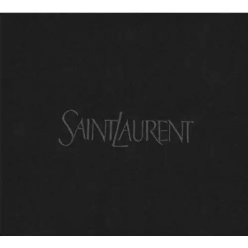 Saint Laurent Cotton Tote Shopping Bag Black Embroidered Logo by Yves Saint Laurent