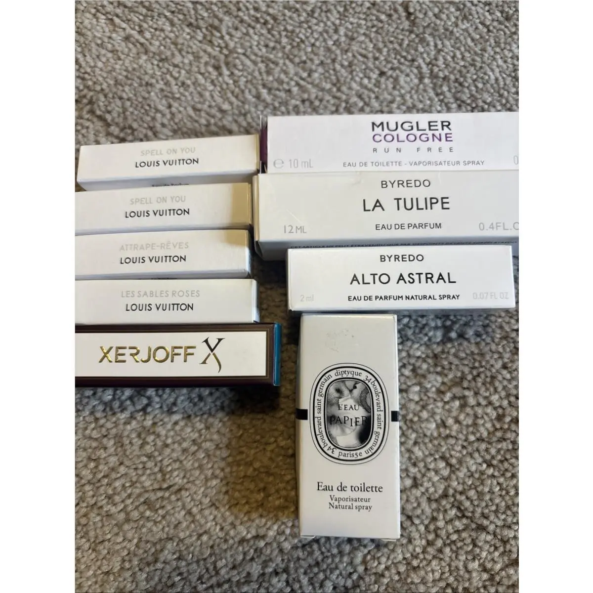 Assorted 9 Luxury Fragrance Louis V Mugler Byredo Diptyque by Louis Vuitton