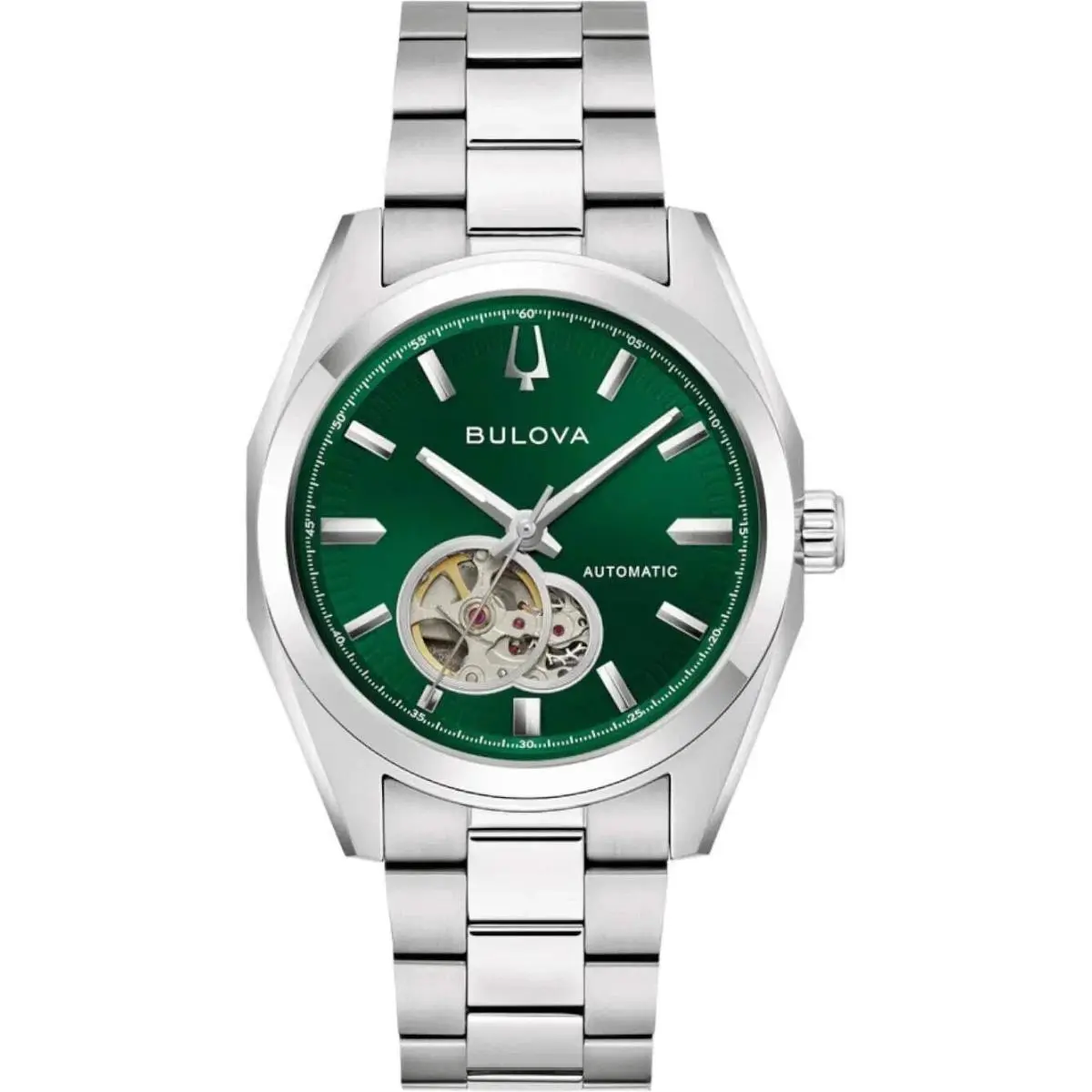 Bulova Surveyor Automatic Green Dial Men`s Watch 96A349 - Green