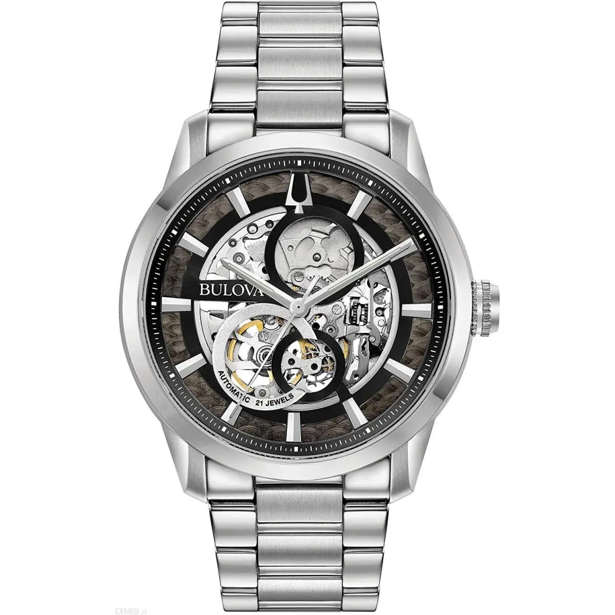 Stainless Steel Automatic Mens Watch 96A208 by Bulova