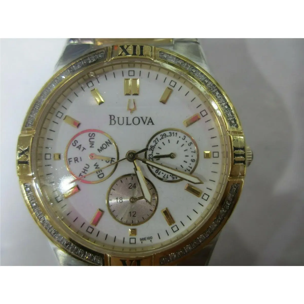 Men`s Watch Quartz Diamond All S/s Japan 98E100 by Bulova