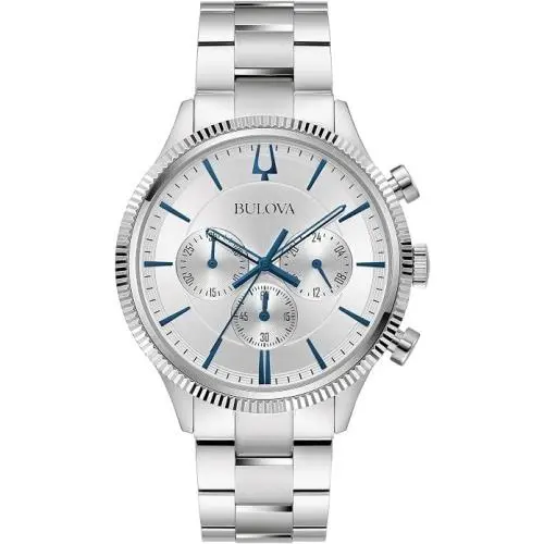 Classic Chronograph Stainless Steel Mens Watch - 96A321 by Bulova
