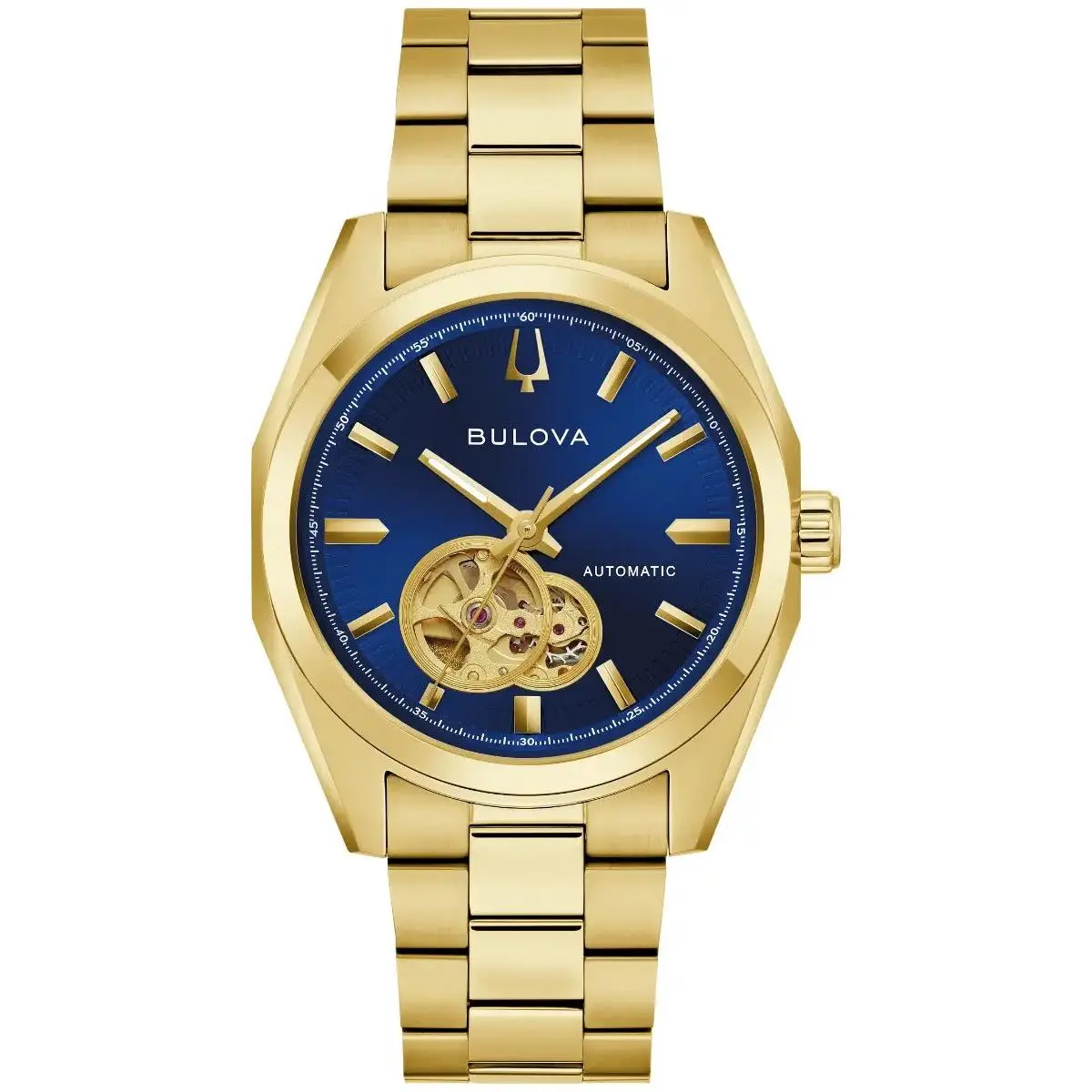 Bulova Surveyor Gold-tone Automatic Mens Watch 97A203 - Strap: Gold