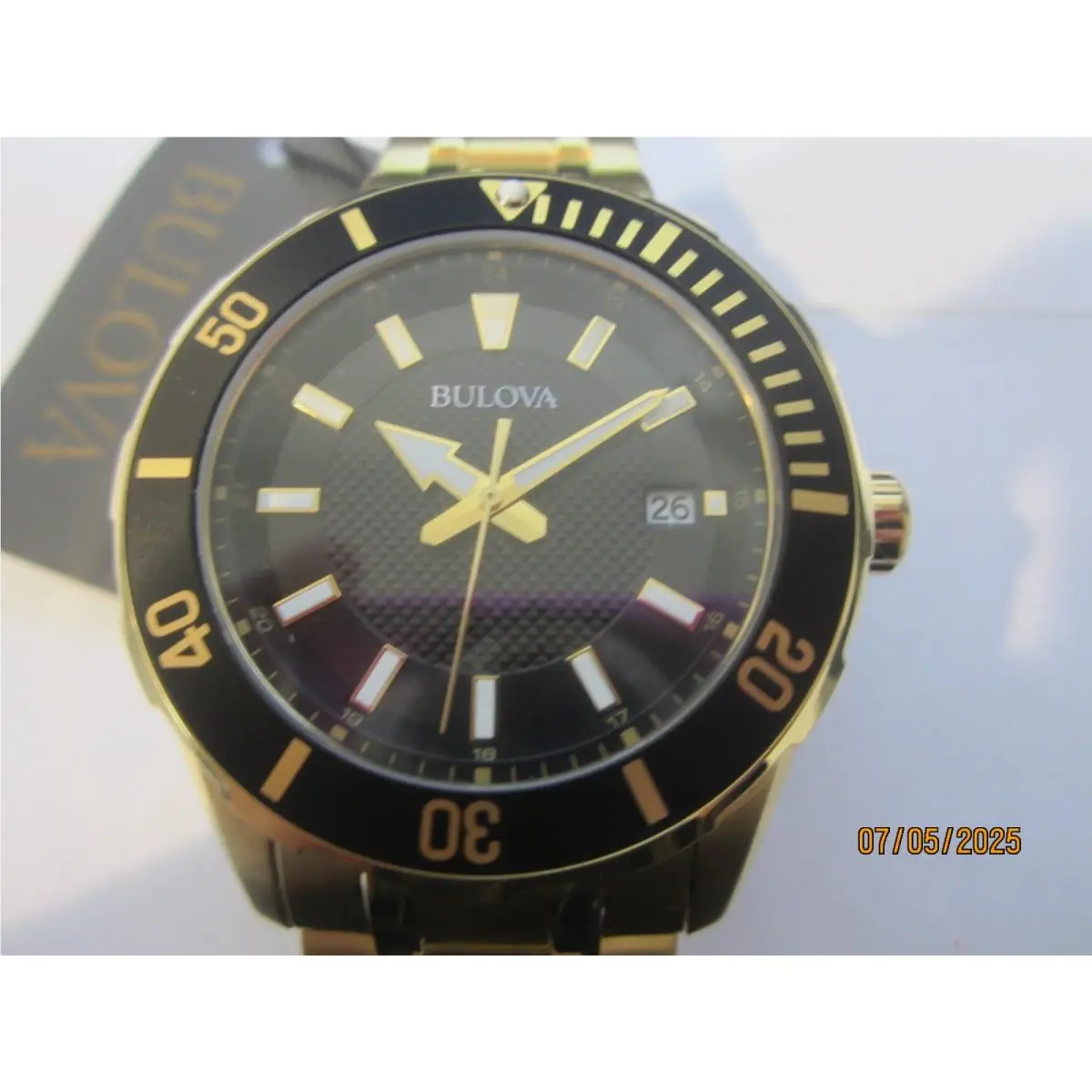 Men`s Watch Quartz All S/s Gold Swiss 98B442 by Bulova