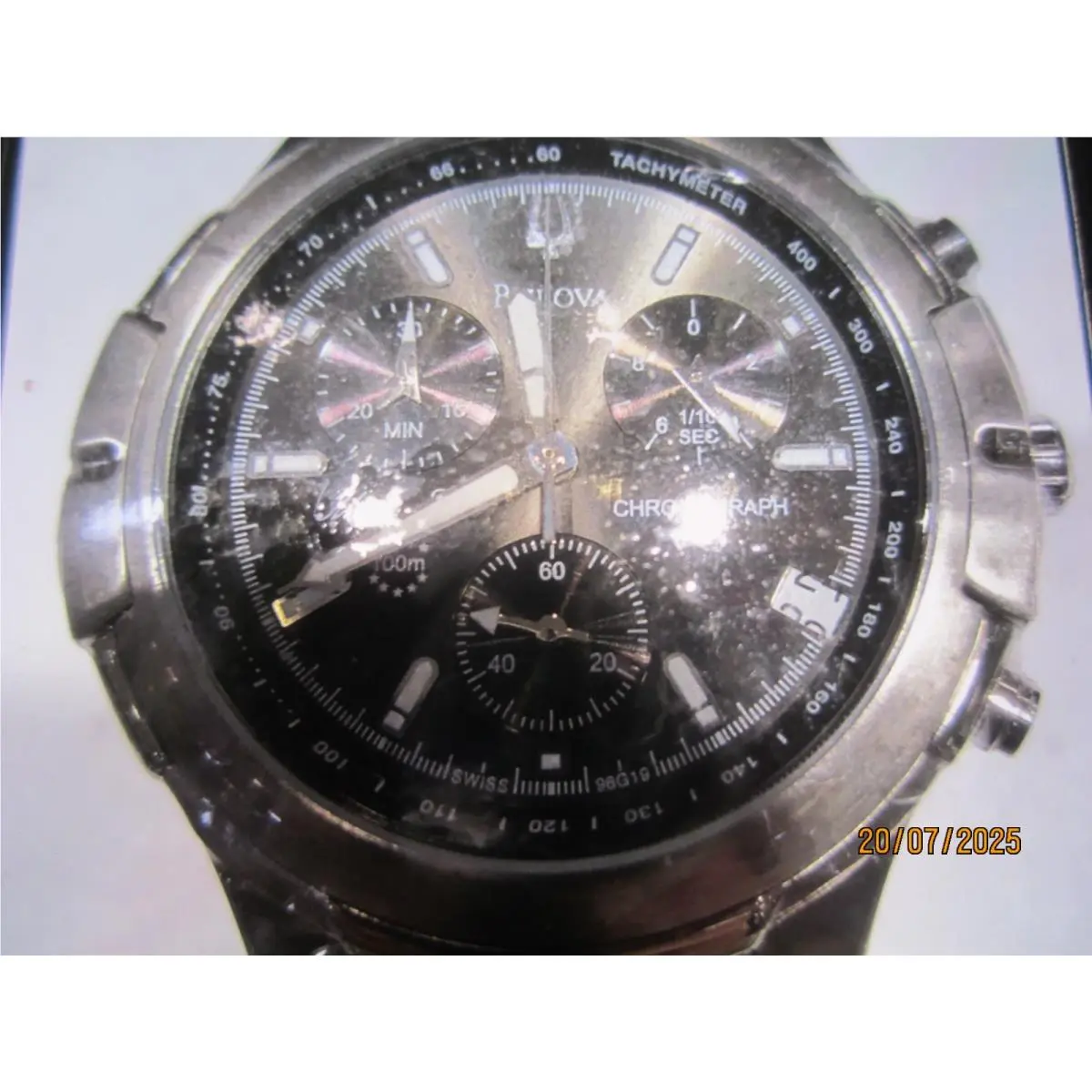 Men`s Watch Chrono All S/s Swiss 96B56 by Bulova