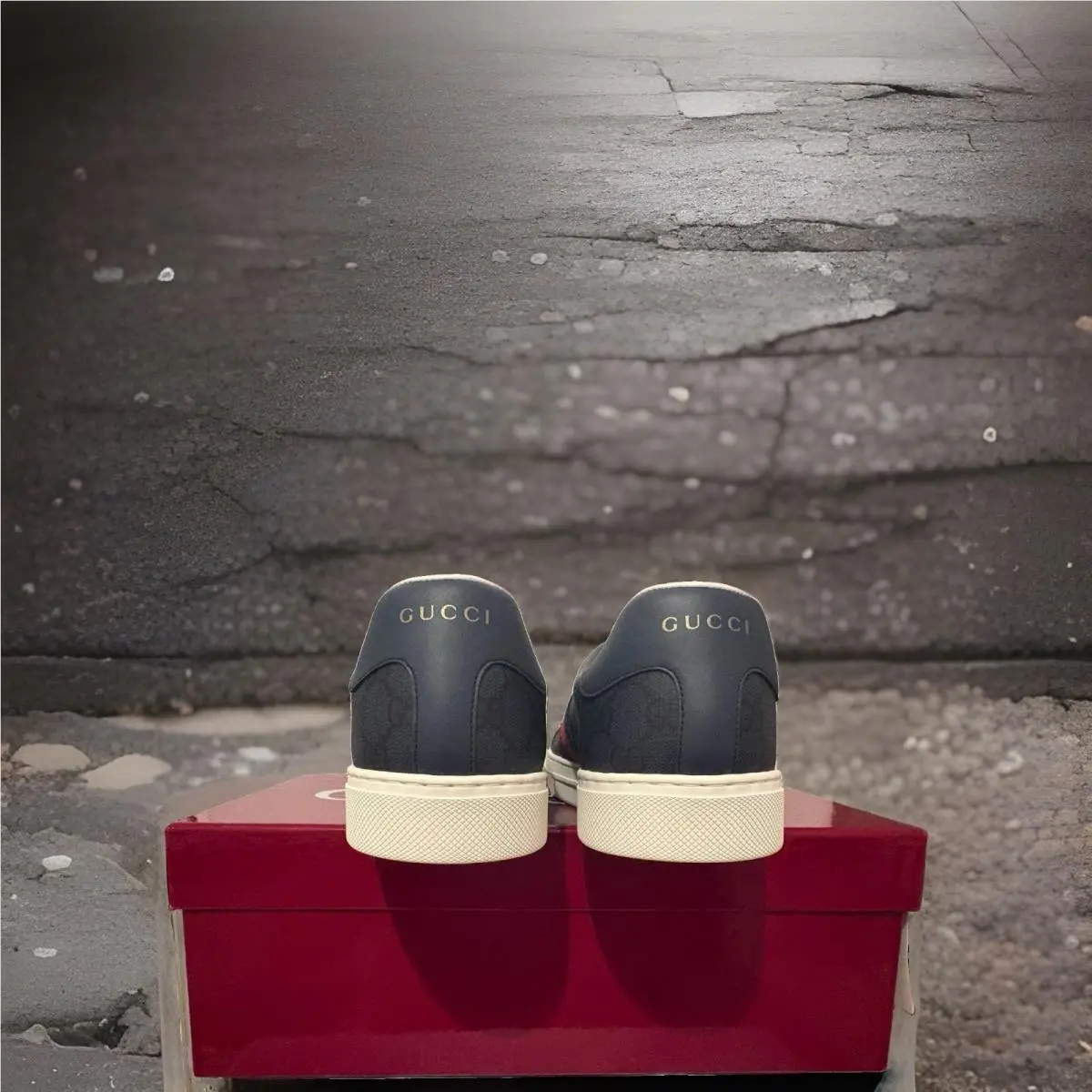 Gucci shoes - Gucci GG Supreme H2O - Supreme - 760775 FAELM 8741 - Blue, Red, White 2