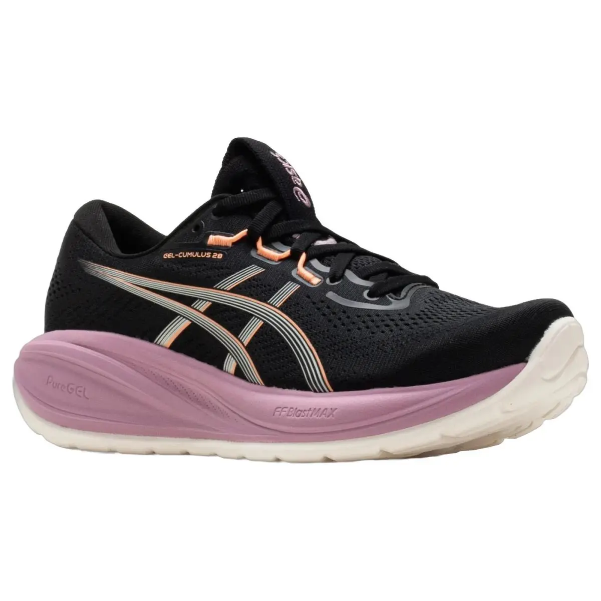 Asics shoes - Gel Cumulus 28 - Gel Cumulus - 1012B916004 - Black/Taro Purple 3