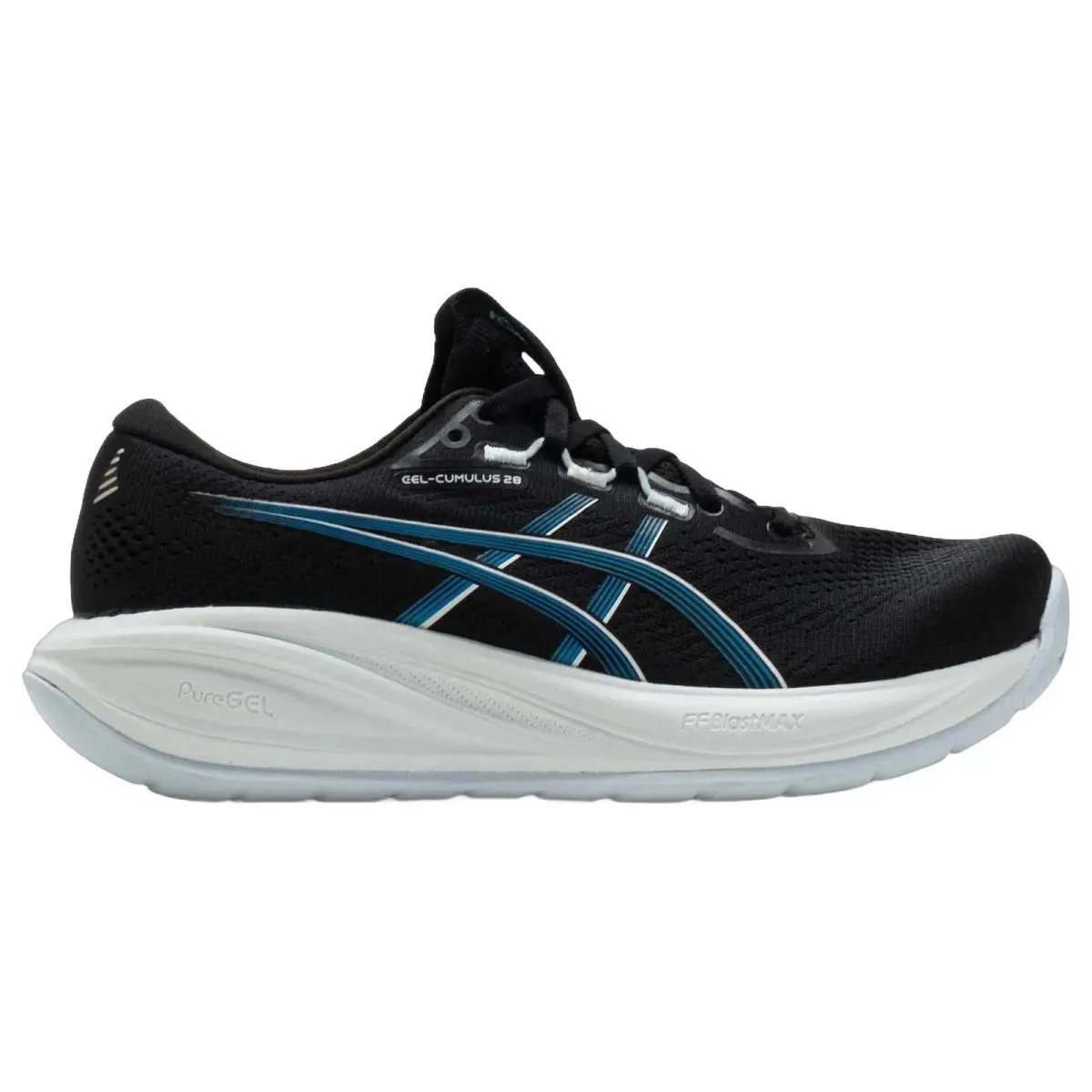 Asics shoes - Gel Cumulus 28 - Gel Cumulus - 1012B916001 - Black/Aegean Blue 6
