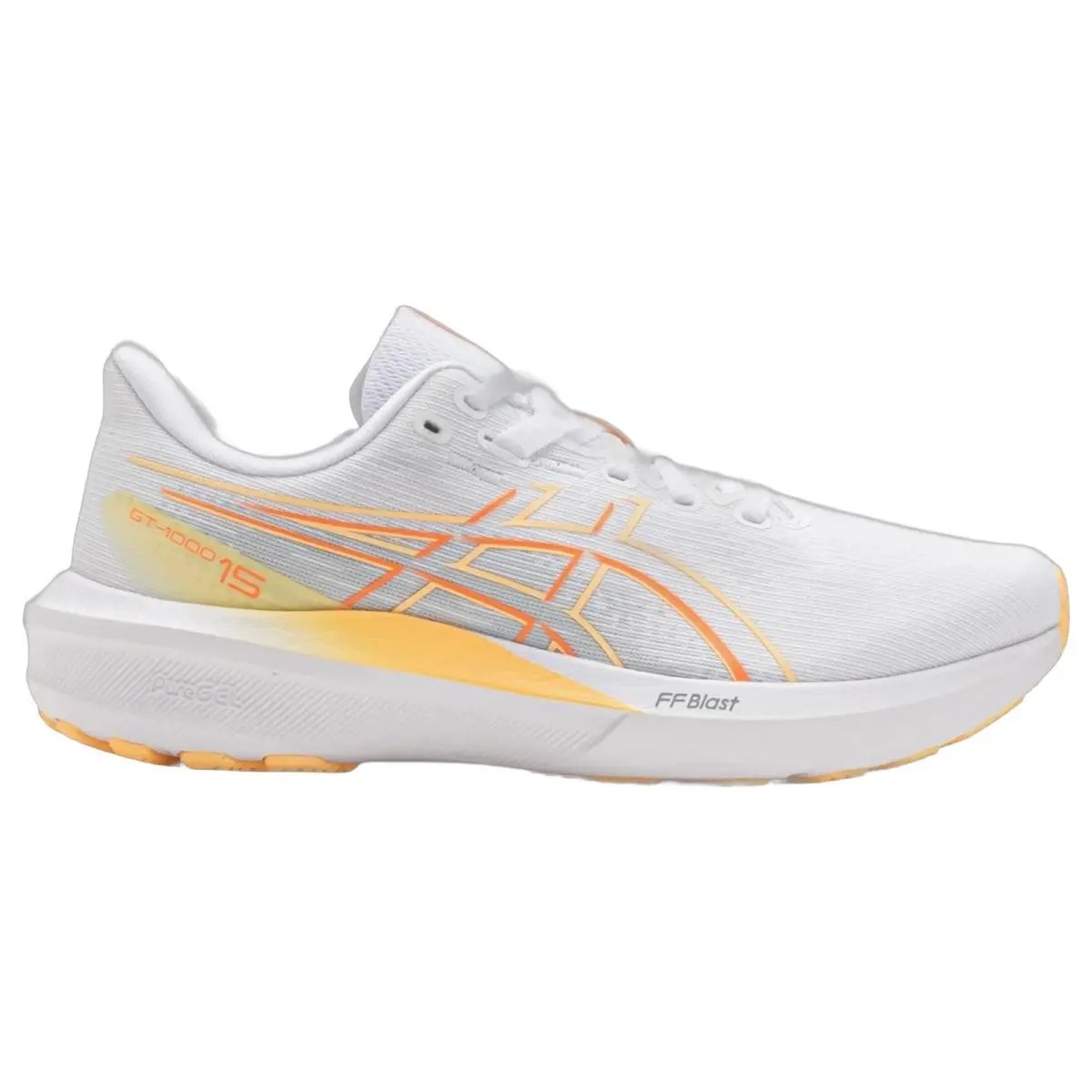 Asics shoes - Gt 1000 15 - 1012B994100 - White/Vivid Coral 6
