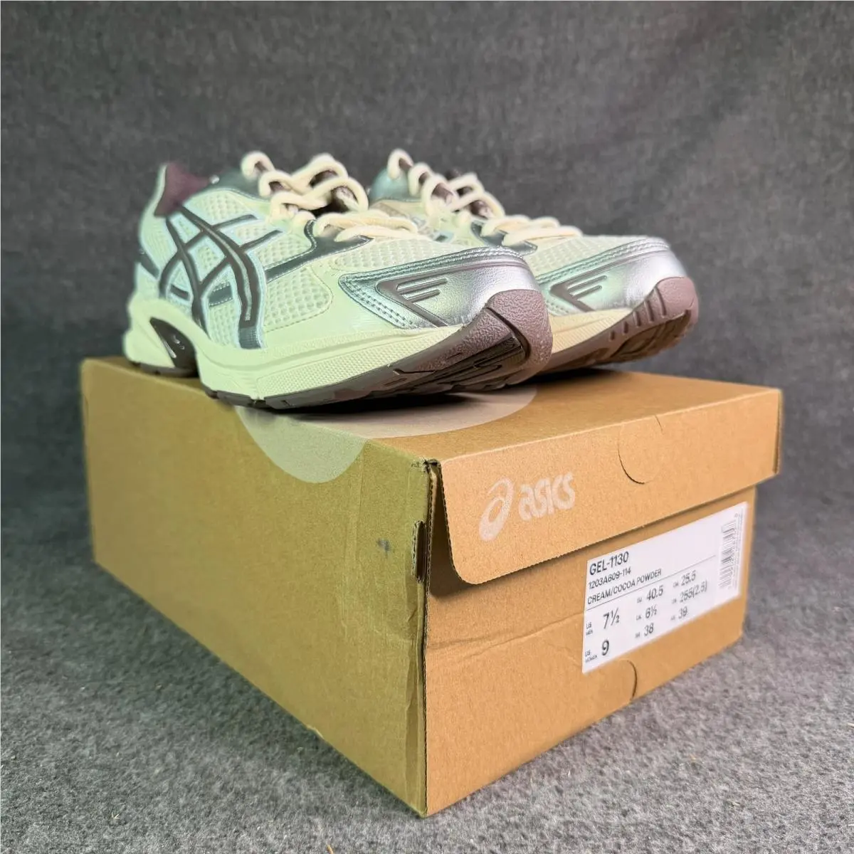GEL-1130 Cream Cocoa Powder Womens Size 9 Running Sneakers 1203A609-114 by Asics