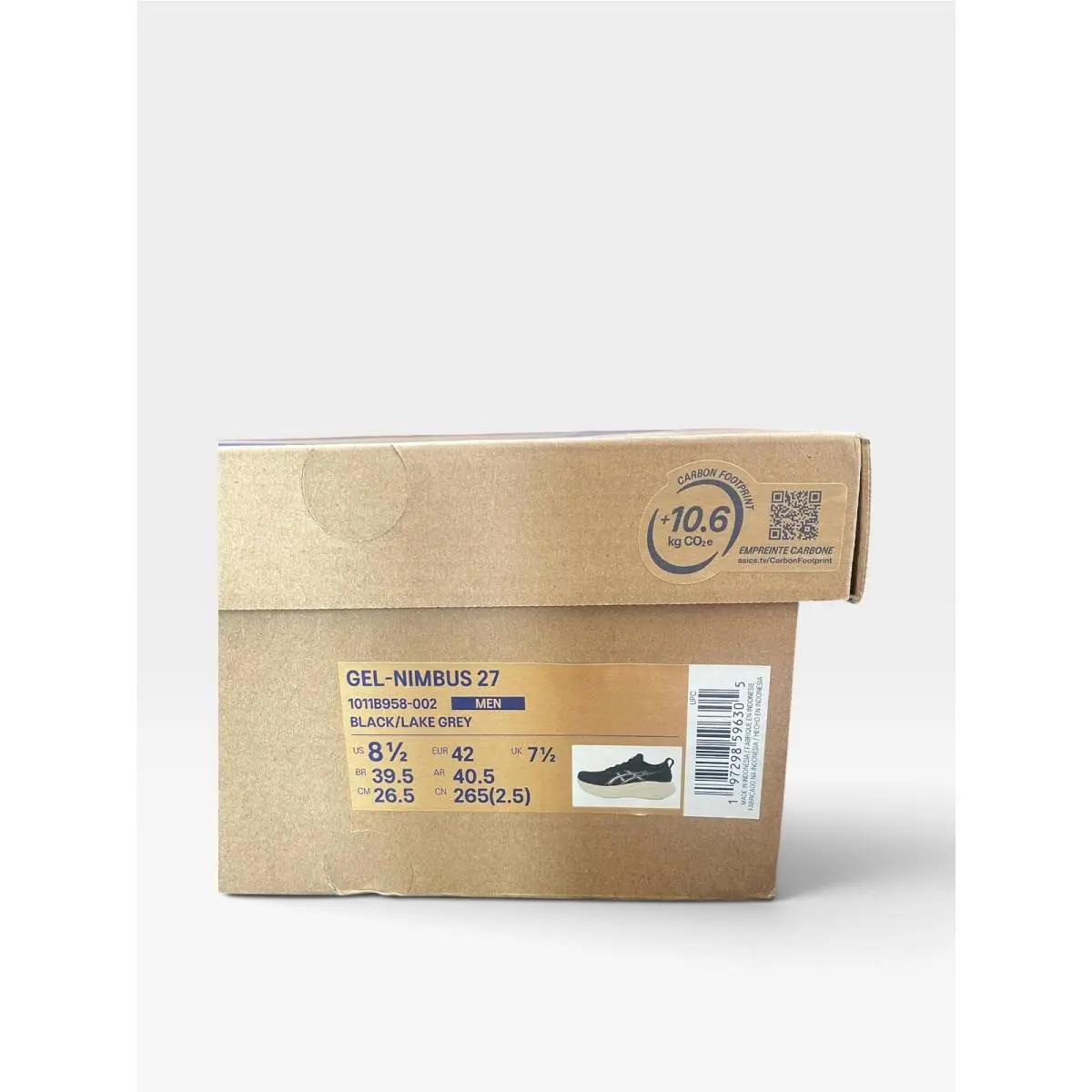 Asics shoes - Gel-Nimbus 27 - 1011B958002 - Black (UPC: 197298596305) 7