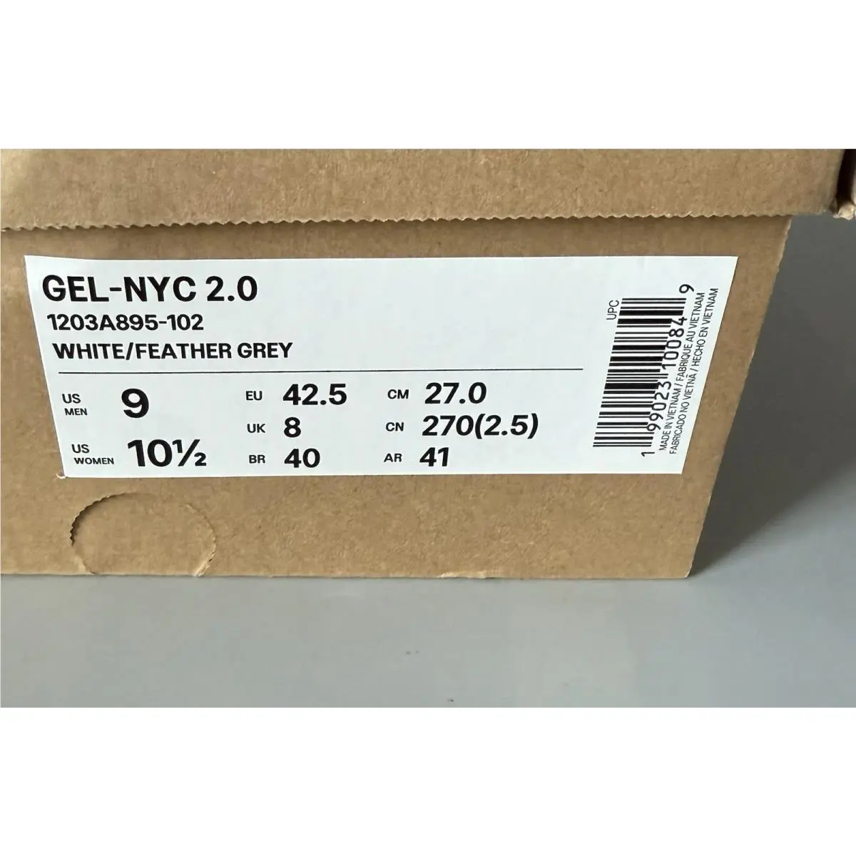 Asics shoes - ASICS Gel-NYC - White Feather Grey (UPC: 0199023100863) 9