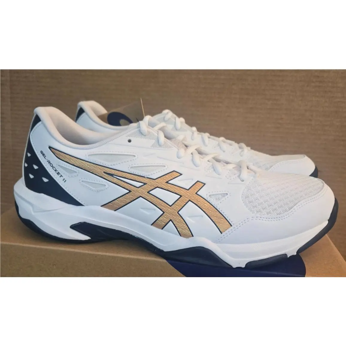 Asics shoes - ASICS GEL-Rocket 11 - White/Pure Gold (UPC: 197298338844) 1