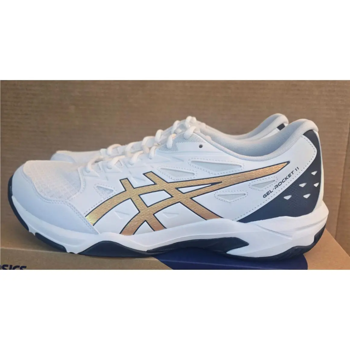 Asics shoes - ASICS GEL-Rocket 11 - White/Pure Gold (UPC: 197298338844) 3