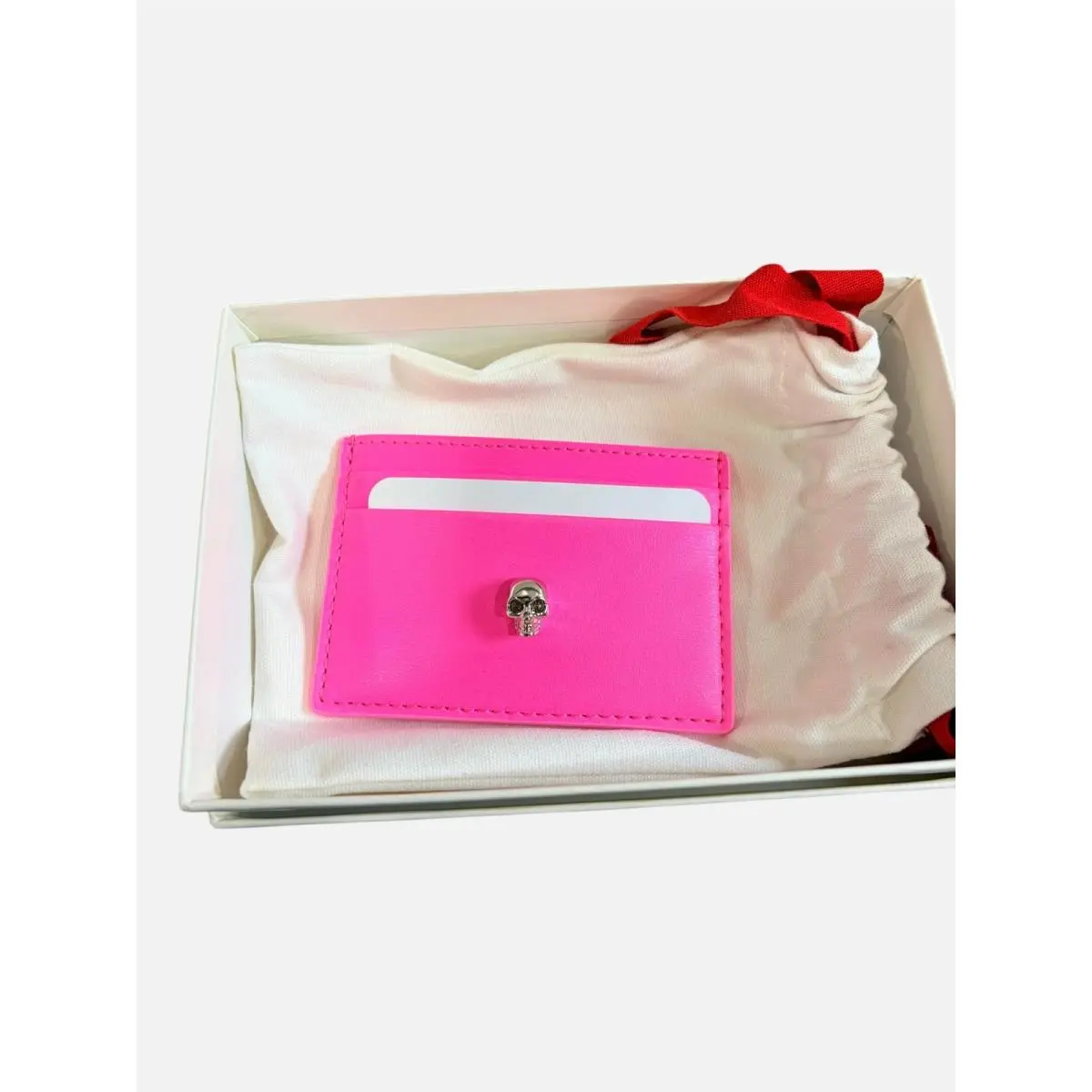 6785 - Alexander Mcqueen Pink Skull Cardholder by Alexander McQueen