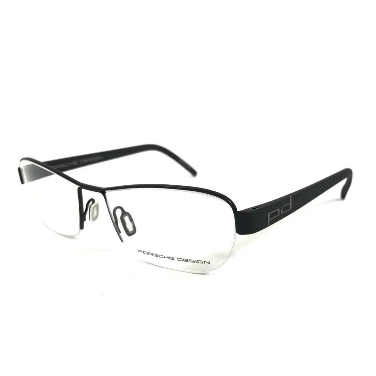 Design Eyeglasses Frames P8211 D Black Rectangle Half Rim 52-17-140 by Porsche