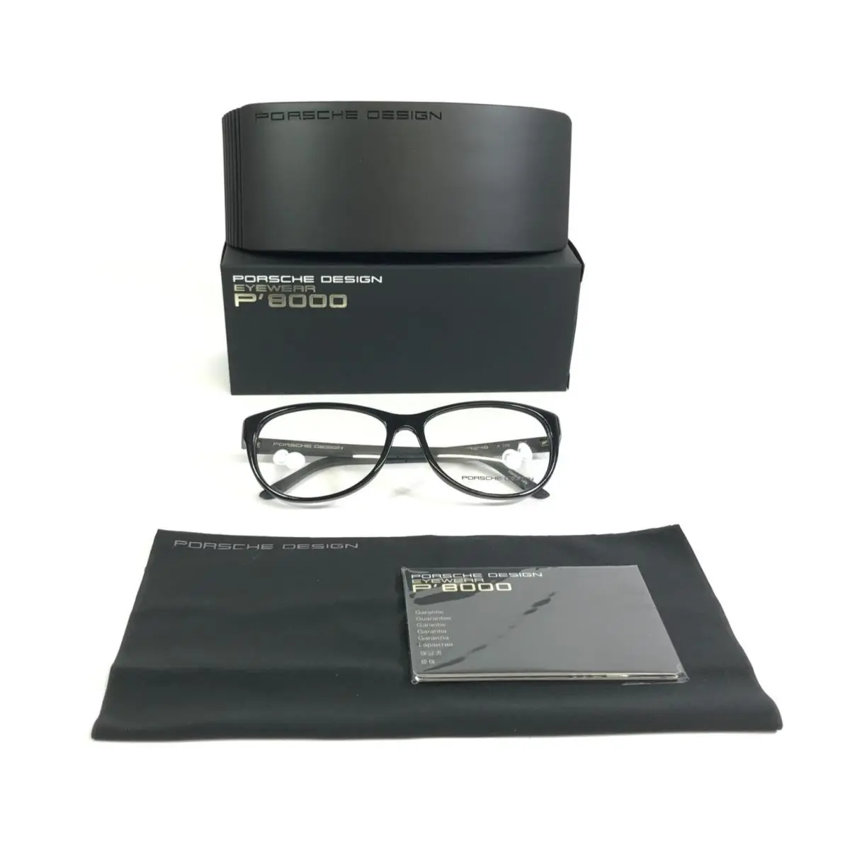 Design Eyeglasses Frames P8246 A Black Gray Carbon Fiber 56-14-135 by Porsche