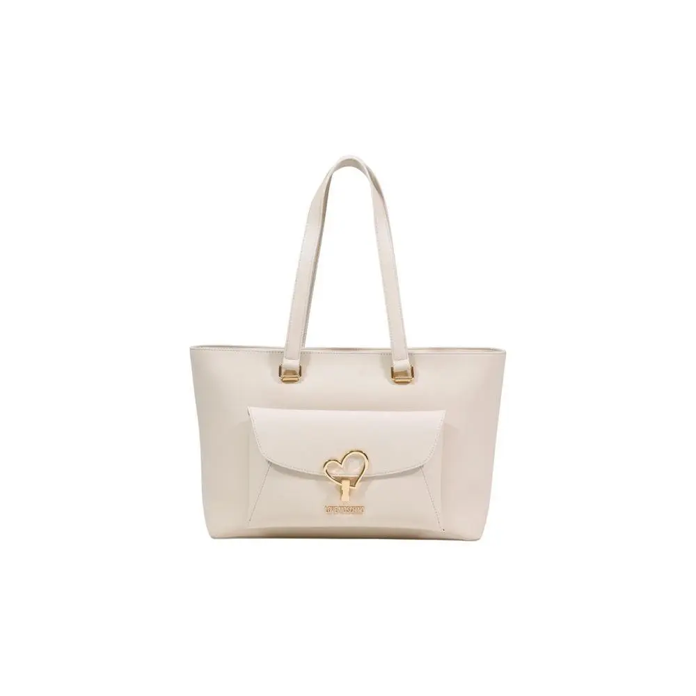 Love Moschino Beige Polyethylene Handbag