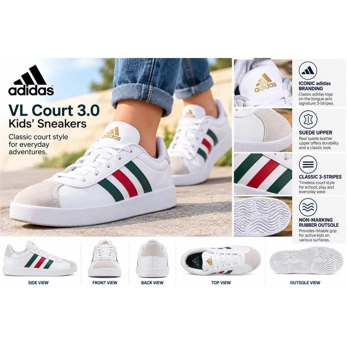 Adidas shoes - adidas Vl Court - Court - White 5