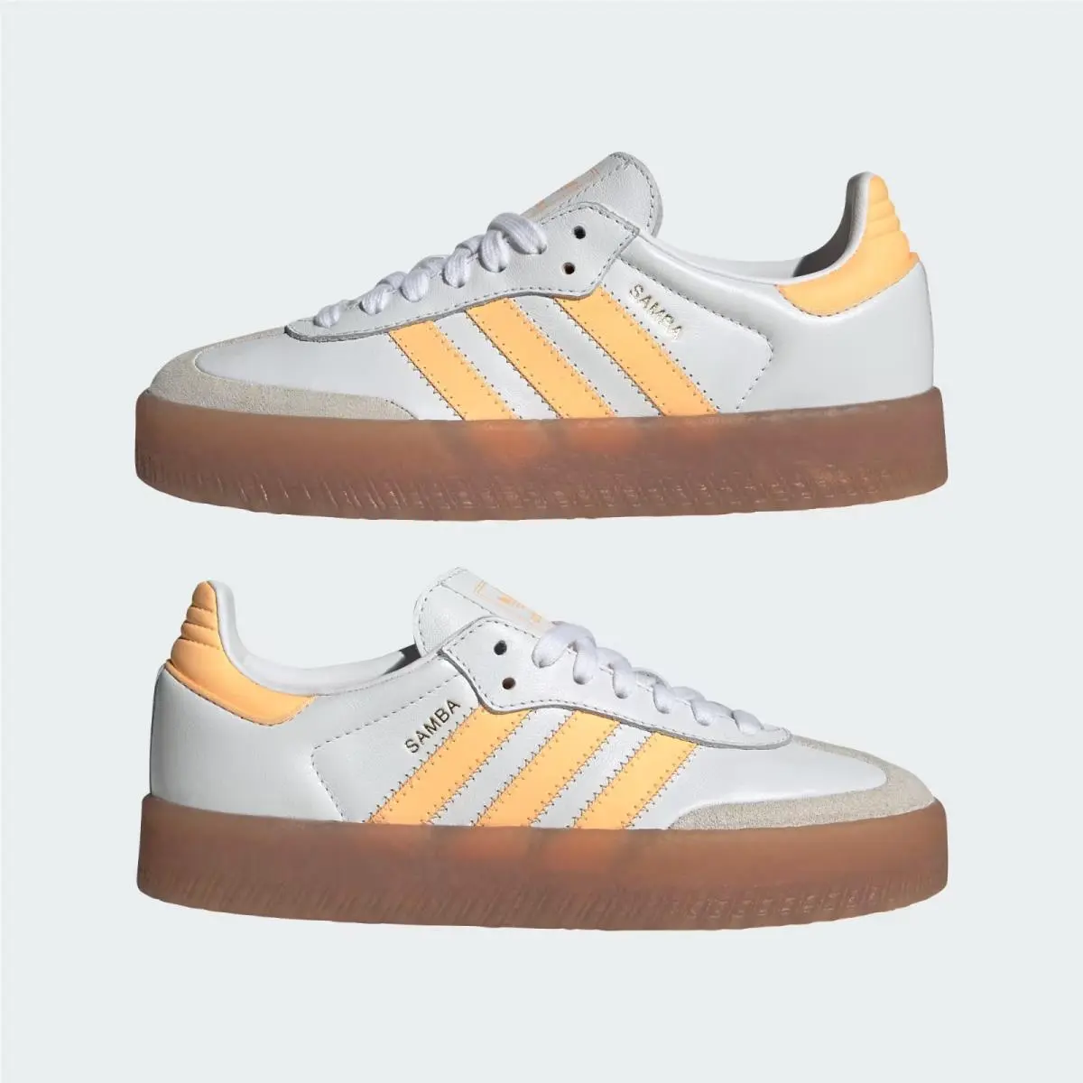 Adidas shoes - ADIDAS SAMBAE - SAMBAE - Cloud White / Acid Orange / Gold Metallic 18
