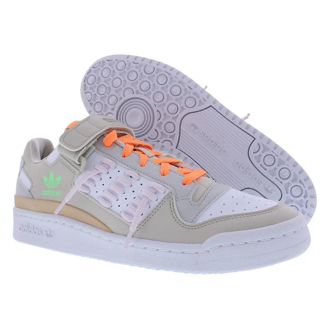 Forum Low Leather Womens Shoes Footwear White/Clear Brown/Grey One by Adidas