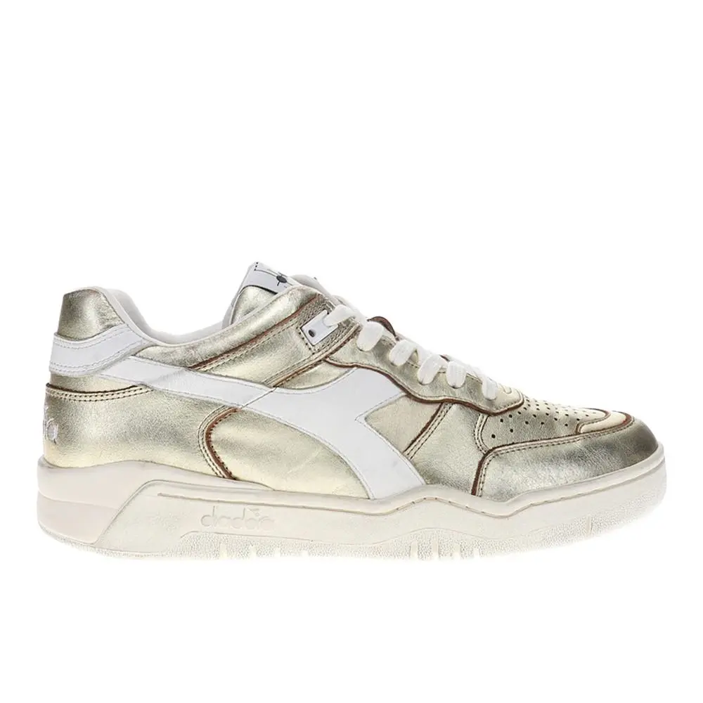 Diadora shoes - diadora B.560 Metal Metallic Lace Up - 181320-20009 - Gold, White 4
