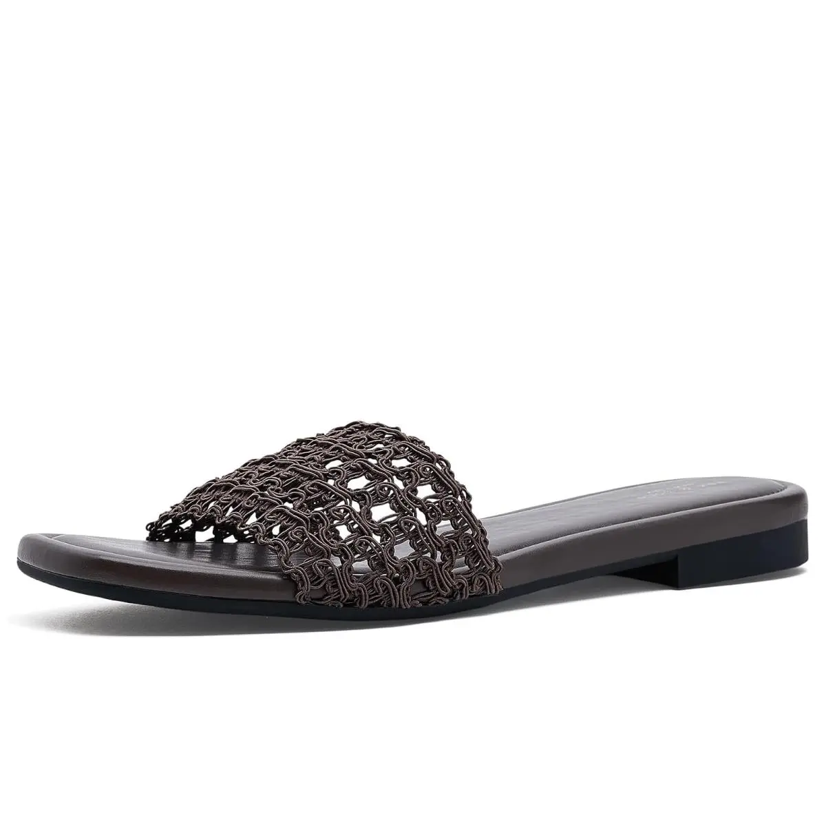 Women`s Sandals Rag Bone Ellie Slides Dark Mocha Mesh by Rag & Bone