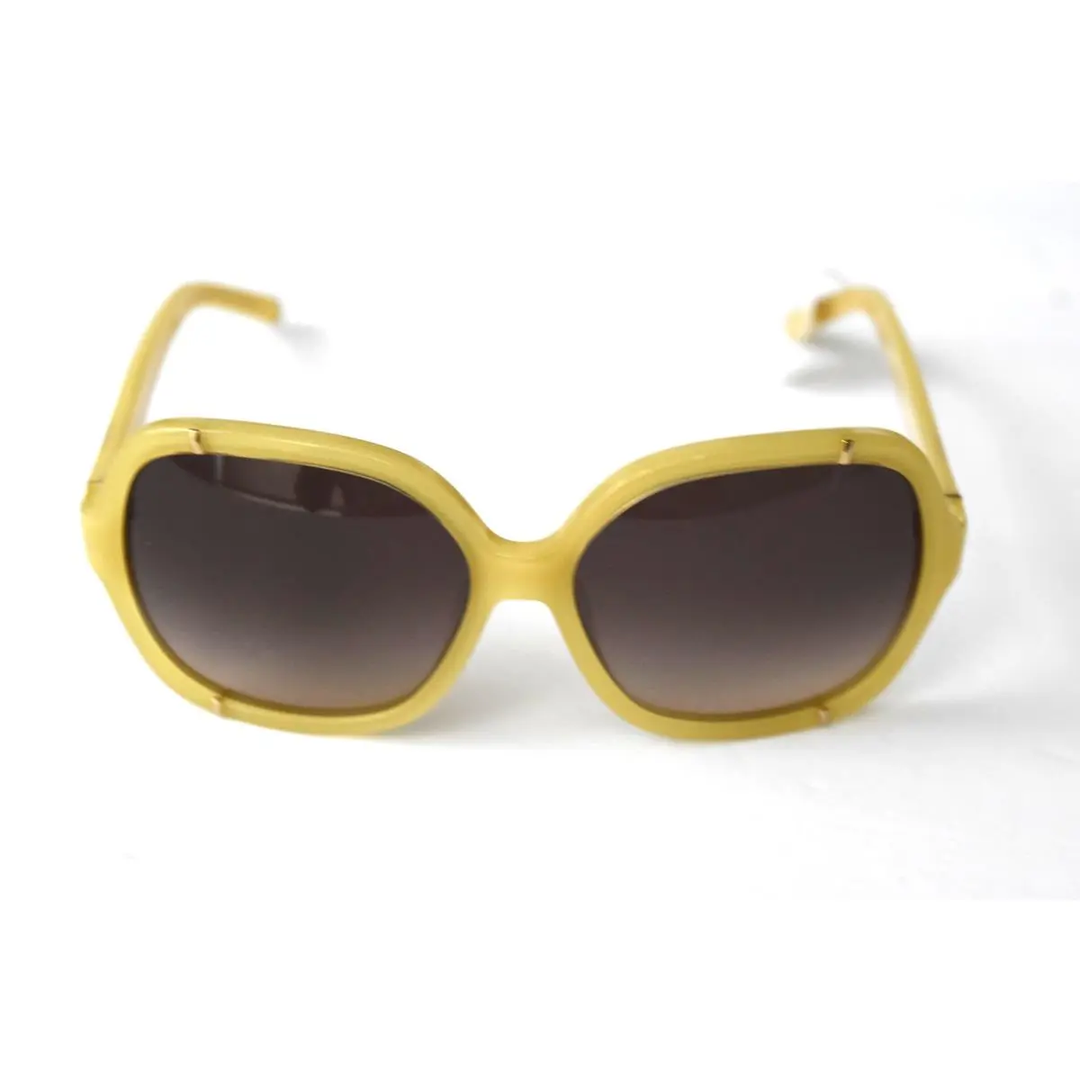 Chloé Women`s Square Horn Gold CE619S 771 Chloe 58-15-135 Sunglasses