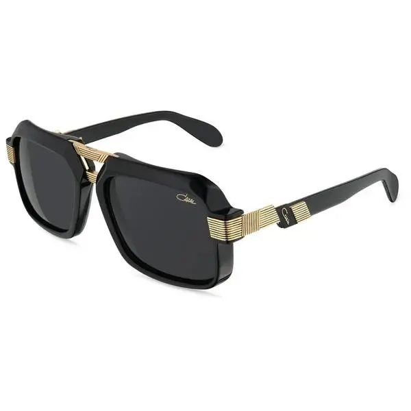 Legends Mod. 669 001 Square Black-gold/gray 56 mm Men`s Sunglasses Frame by Cazal