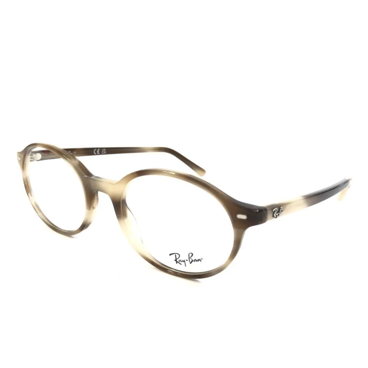 Ray-ban Eyeglasses Frames RB5429 German 8357 Polished Striped Beige 53-20-145 by Ray-Ban
