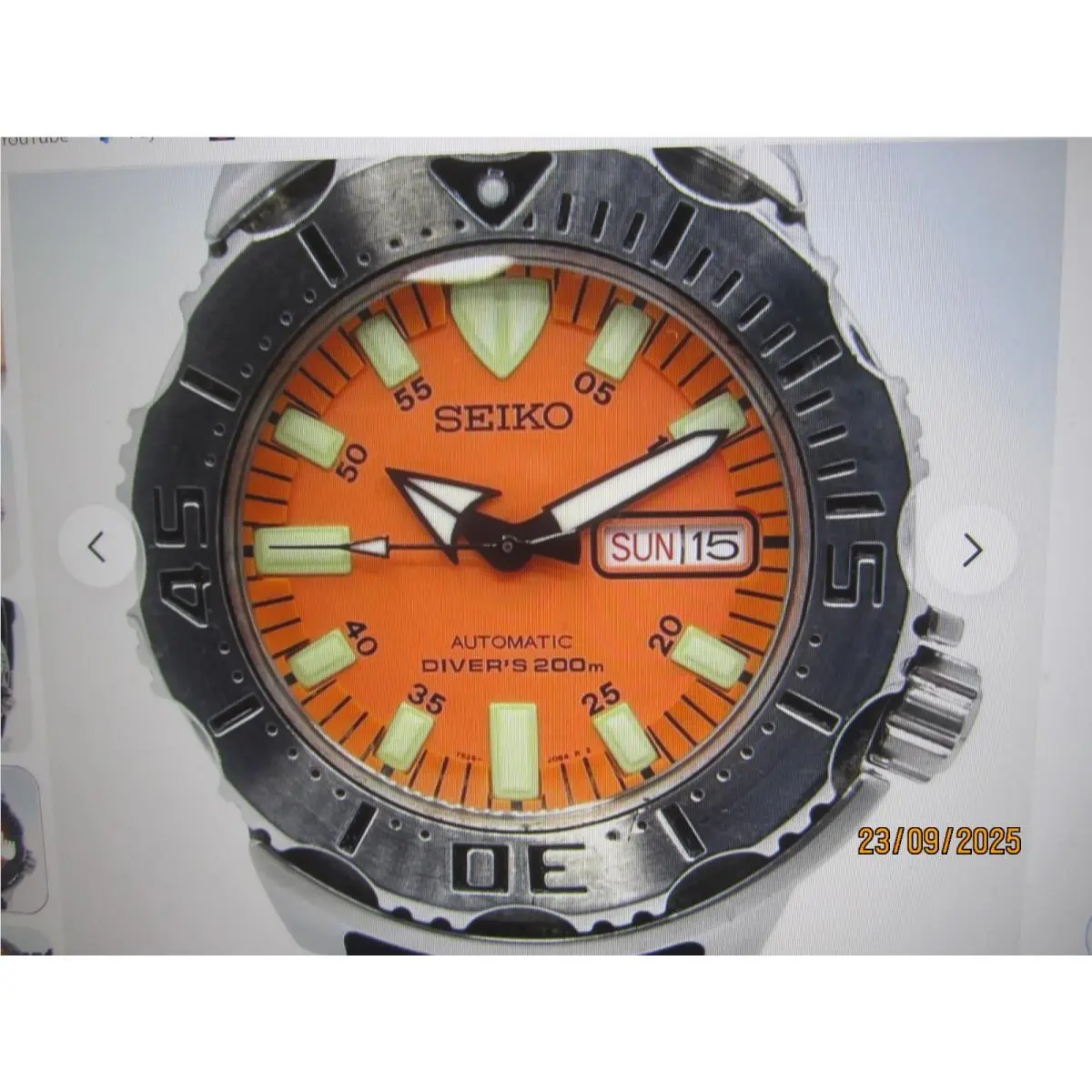 Men`s Watch Divers 200 All S/s Rubber Japan Skx 781K3 by Seiko