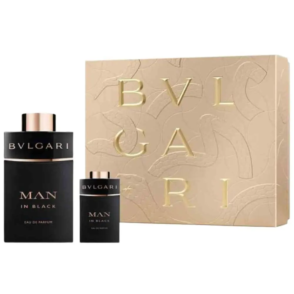 Bvlgari Man IN Black For Men 2 Pcs Gift Set 3.4 oz + 0.5 oz Edp Spray