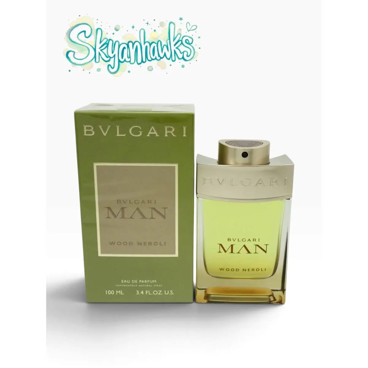 Bvlgari Man Wood Neroli 3.4 Oz Eau de Parfum Spray For Men In A Box