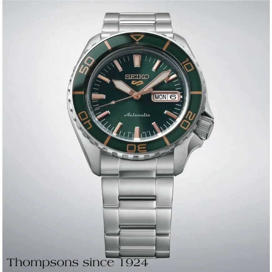 5 Sports SS Automatic Green Dial HDB005 by Seiko