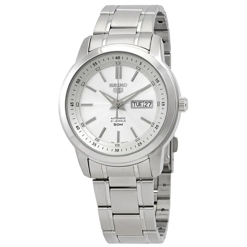 Seiko Series 5 Automatic White Dial Mens Watch SNKM83K1