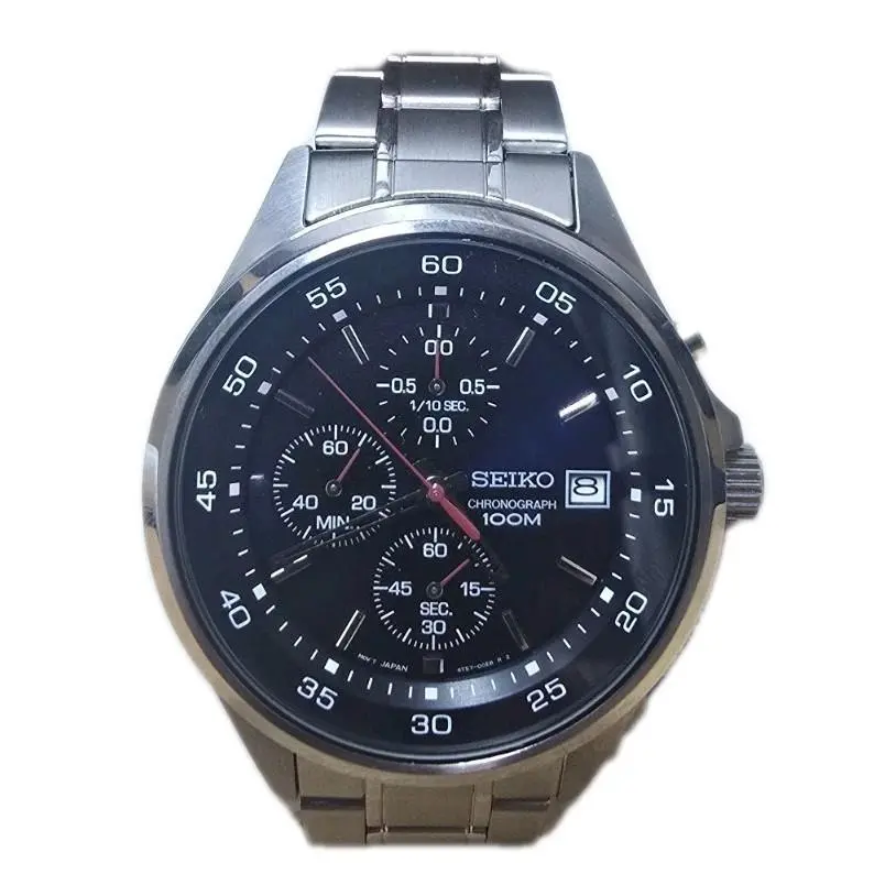 SKS475 Men’s Chronograph Watch Blue Dial Stainless Steel Bracelet by Seiko