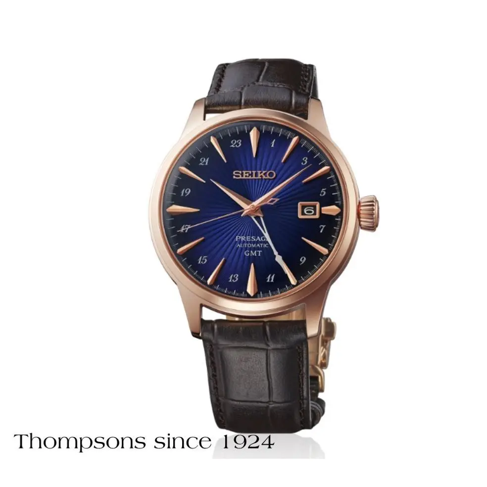 Presage Cocktail Time HCB005 Blue Dial SS Pgp Automatic Gmt by Seiko