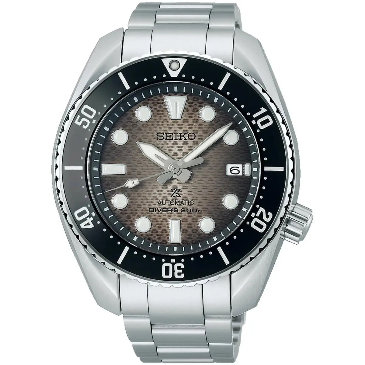 Prospex King Sumo SPB323 Grey Wave Dial Ceramic Bezel 6R35 + Oem Rubber St by Seiko