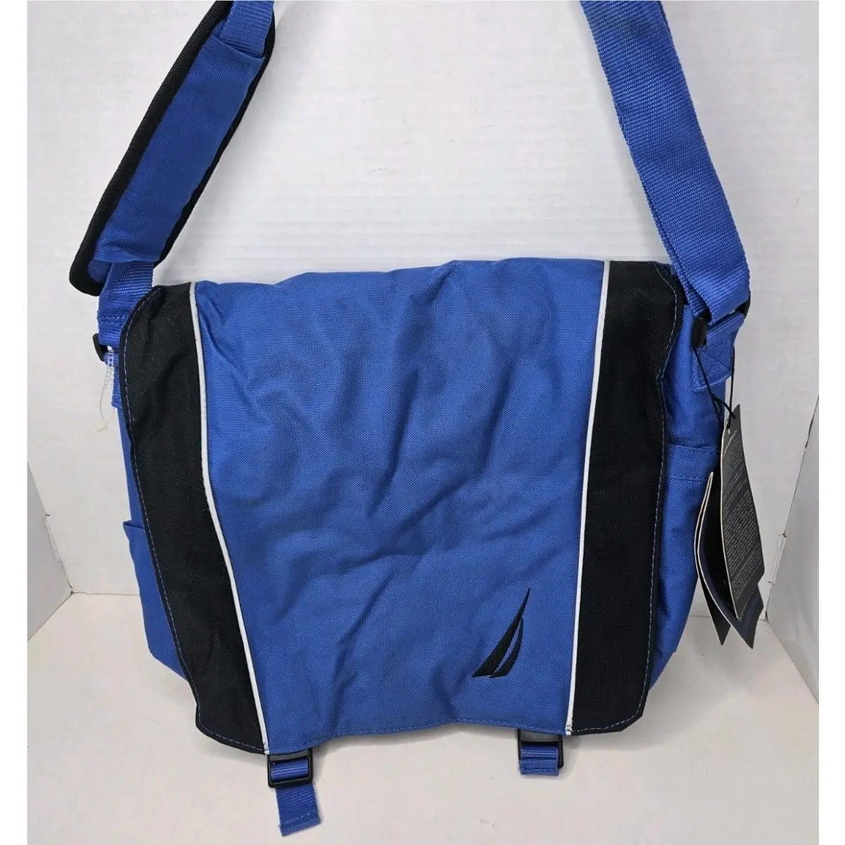 Nautica Spinnaker Blue Black Luggage Bag Computer Messenger School