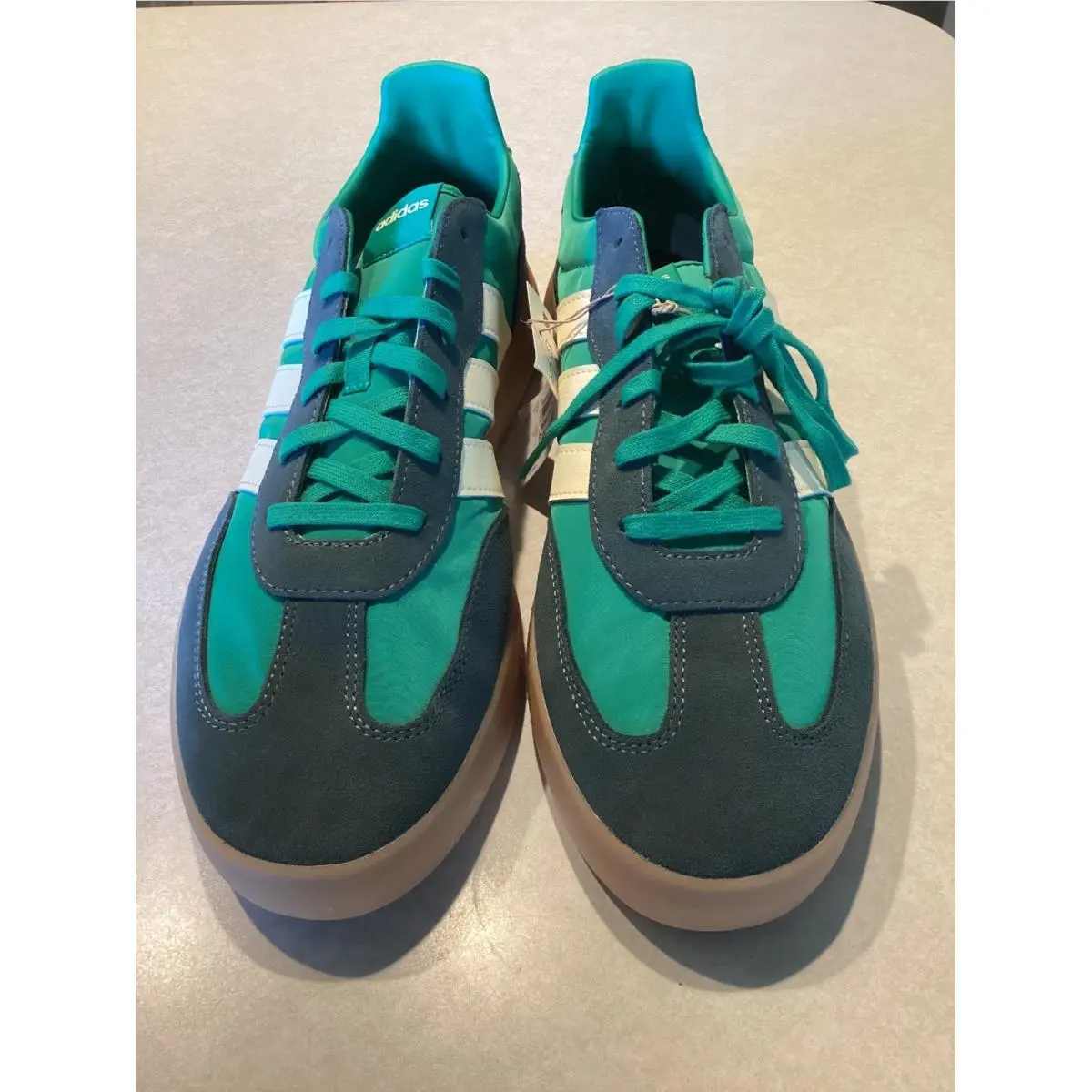 Adidas Barreda Decode Green Teal Suede Nylon Gum Sole Sneakers JP9666 Mens 13