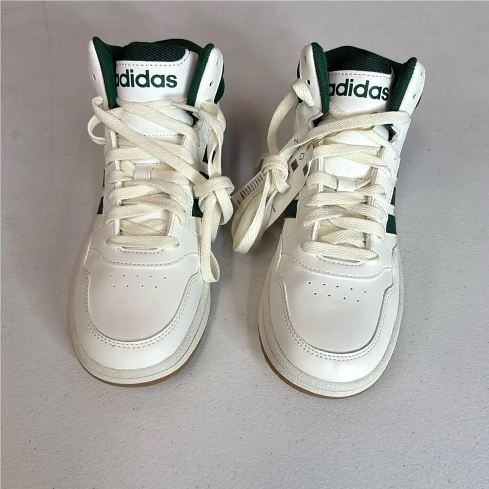 Adidas shoes - adidas Hoops 3.0 Mid - Hoops Mid - White/Green 2