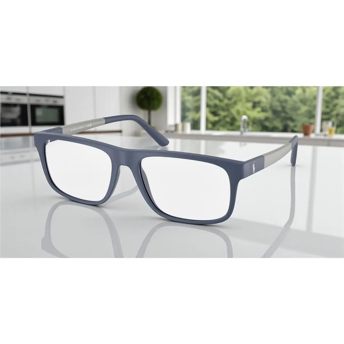 Ralph Lauren Polo PH2218 5528 Pillow Matte Navy Blue Demo Lens 56 mm Men`s Eyeglasses