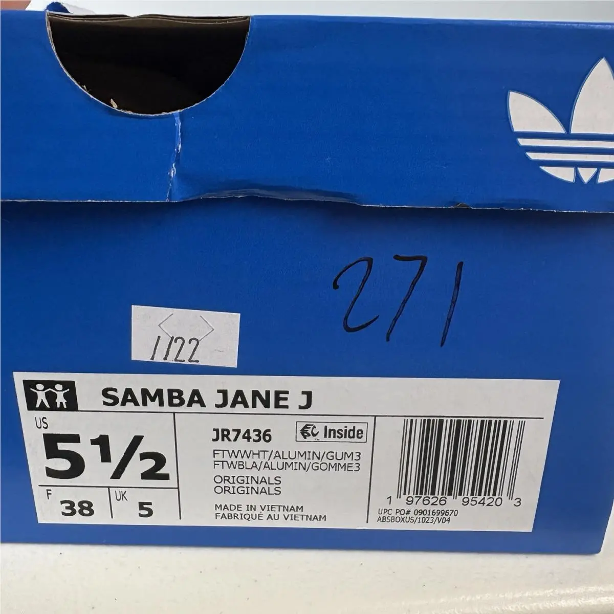 Adidas shoes - Samba Jane White Black Gum - JR7436 - White 6