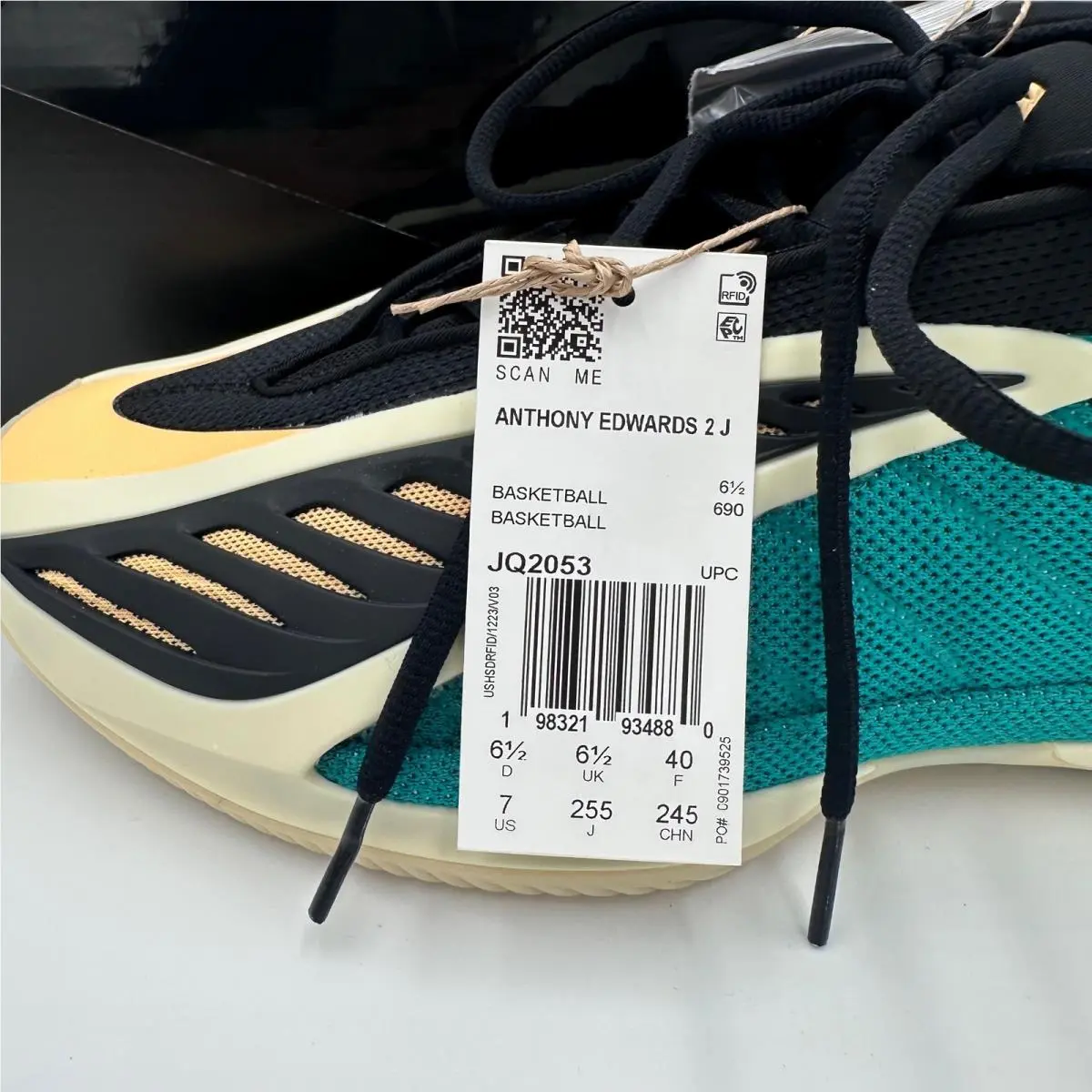Adidas shoes - Anthony Edwards 2 J - Anthony Edwards - Black 2