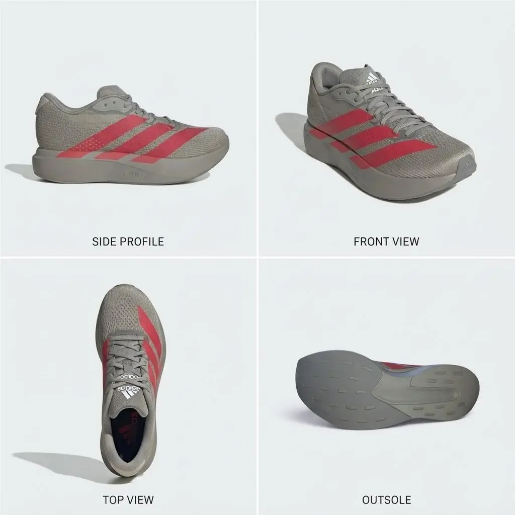 Adidas shoes - adidas Adizero - Adizero - GREY/LUPID RED/HALO SILVER 0