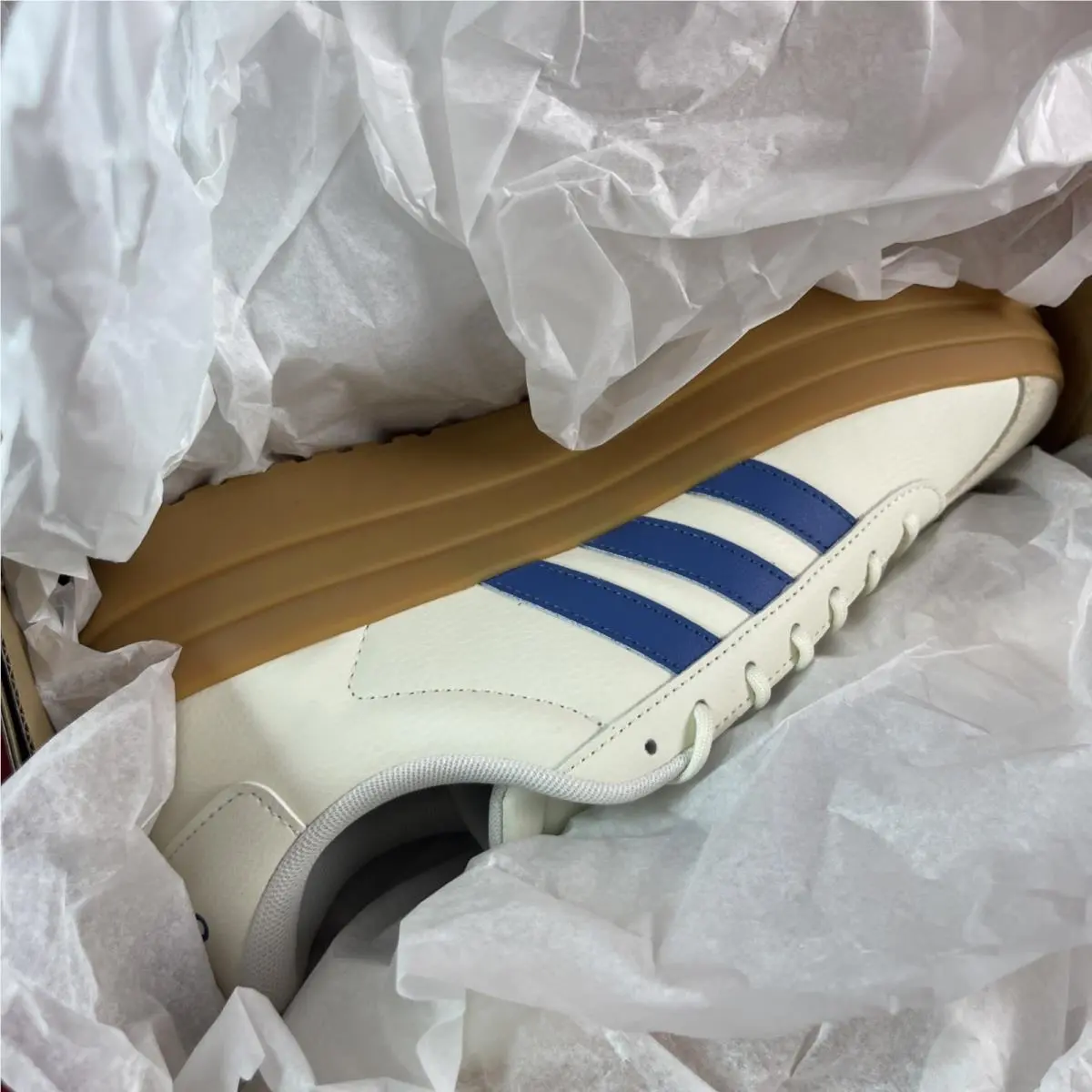 Adidas shoes - adidas Vl Court - Court - IH9142 - Off White/Gum + Blue (UPC: 0198320225347) 11