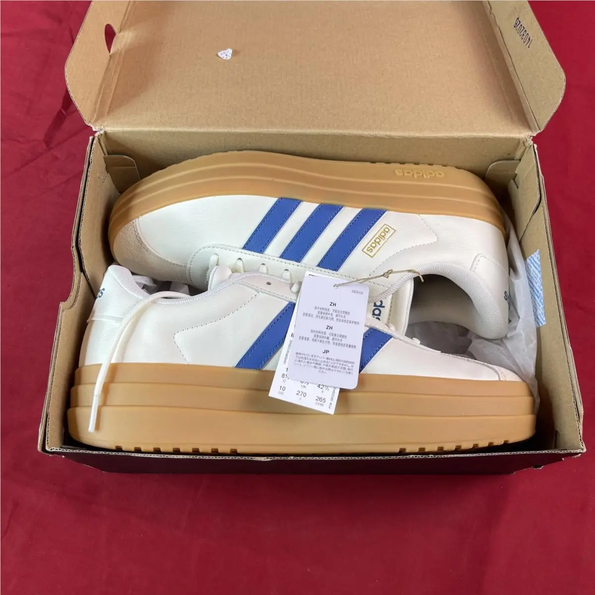 Adidas shoes - adidas Vl Court - Court - IH9142 - Off White/Gum + Blue (UPC: 0198320225347) 0