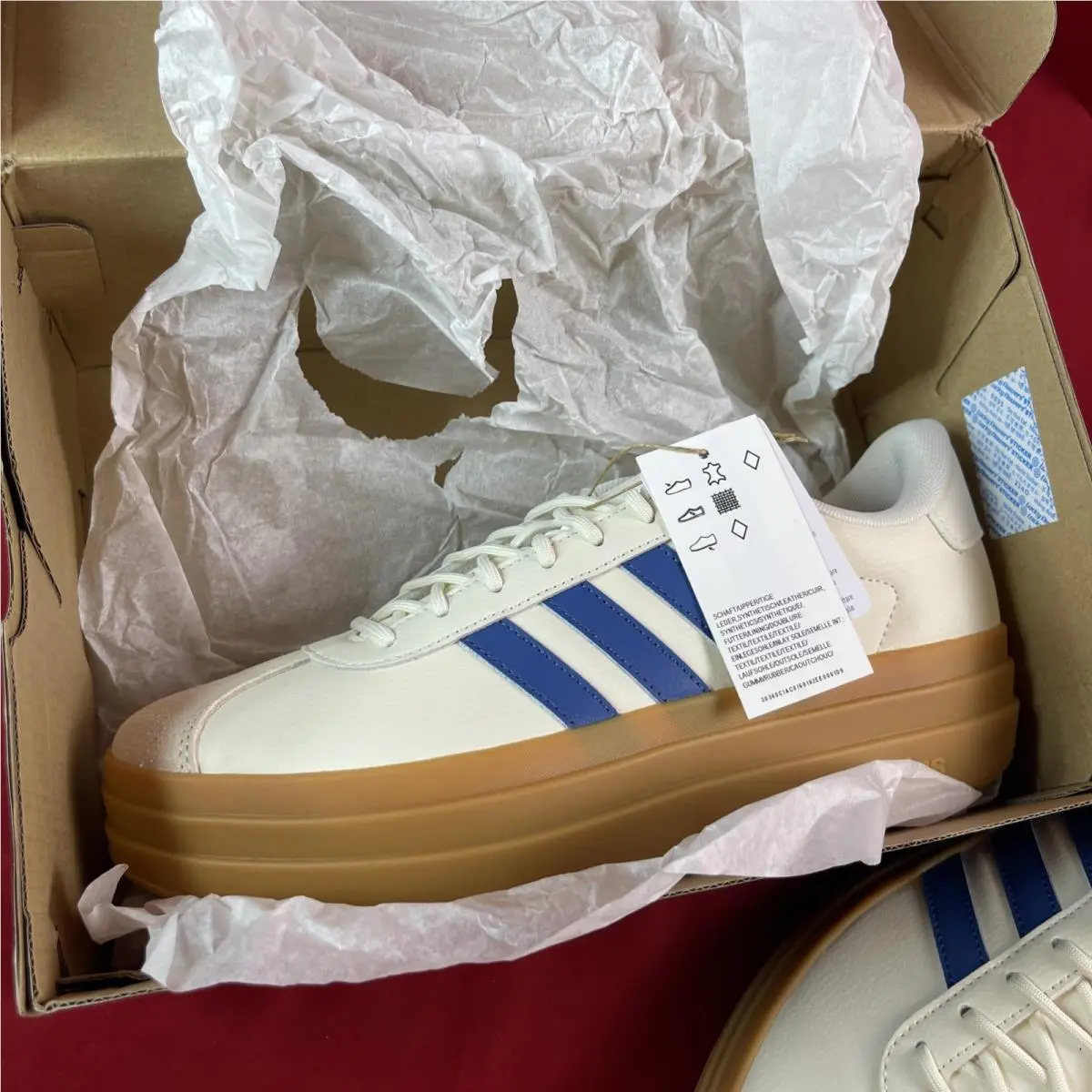 Adidas shoes - adidas Vl Court - Court - IH9142 - Off White/Gum + Blue (UPC: 0198320225347) 1